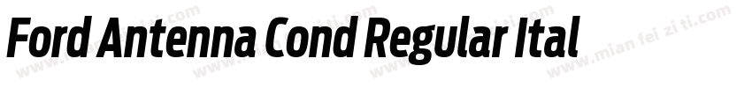 Ford Antenna Cond Regular Italic字体转换
